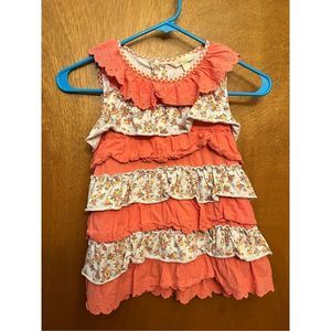 Matilda Jane ruffled tank. Size 6